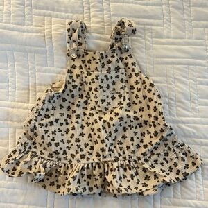 Mayoral Baby Girl (9 mos) Corduroy Dress with green Floral Accents